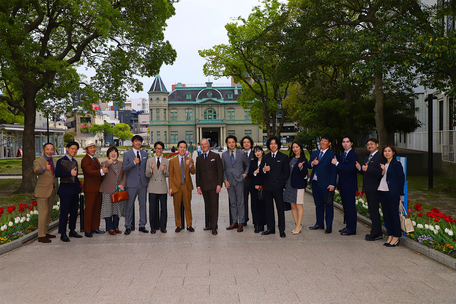 天神中央公園での集合写真